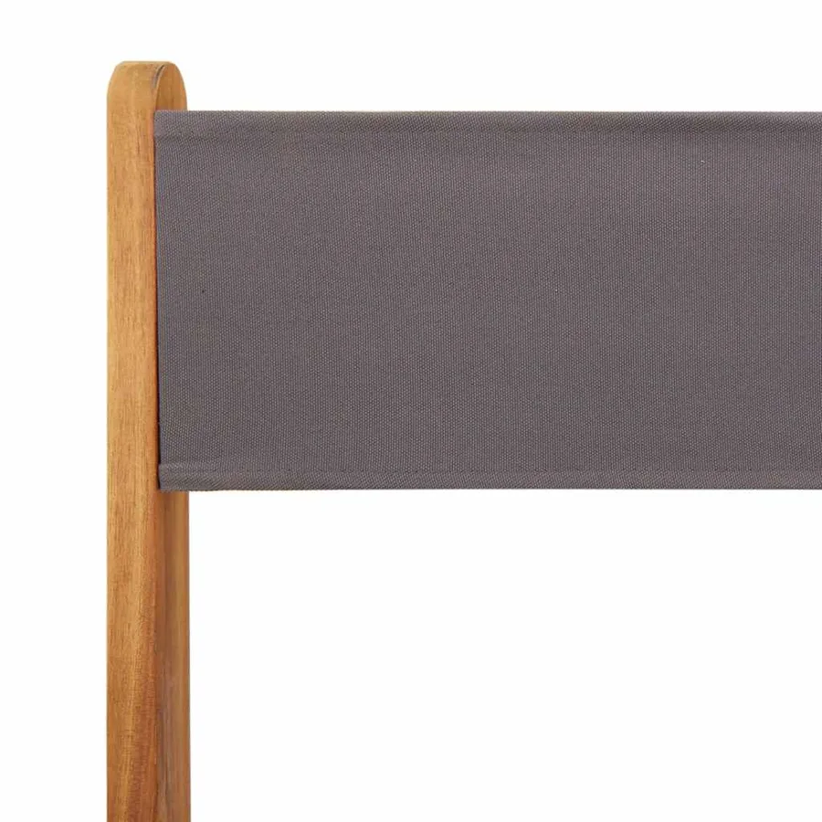 Chaises de jardin pliantes lot de 8 tissu et bois massif - 9