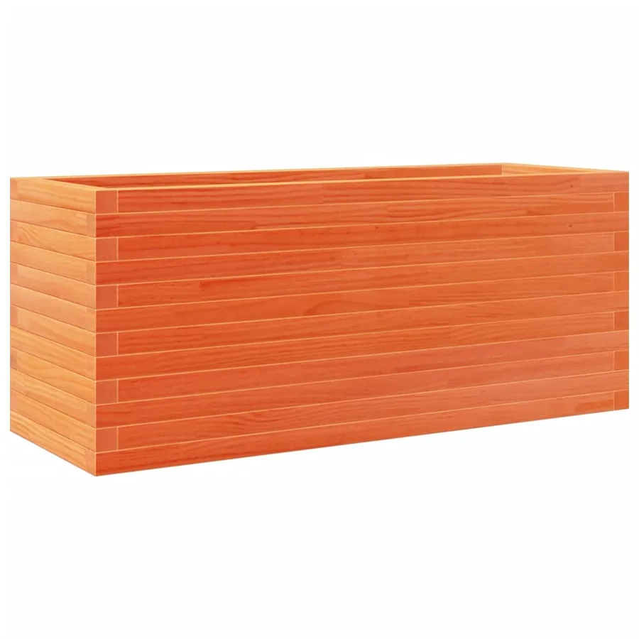Jardinière cire marron 110x40x45,5 cm bois de pin massif - 2