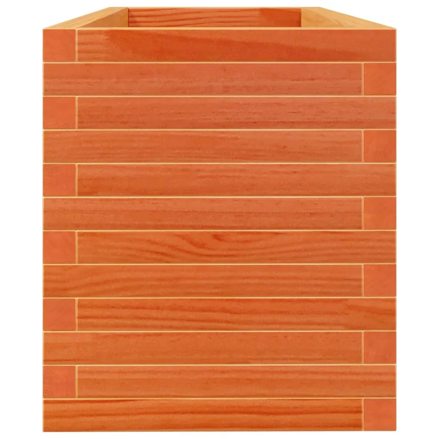 Jardinière cire marron 110x40x45,5 cm bois de pin massif - 6