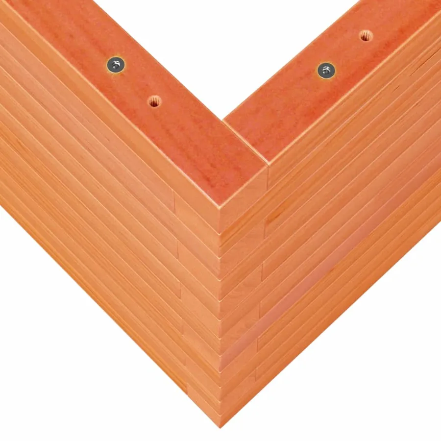 Jardinière cire marron 110x40x45,5 cm bois de pin massif - 8