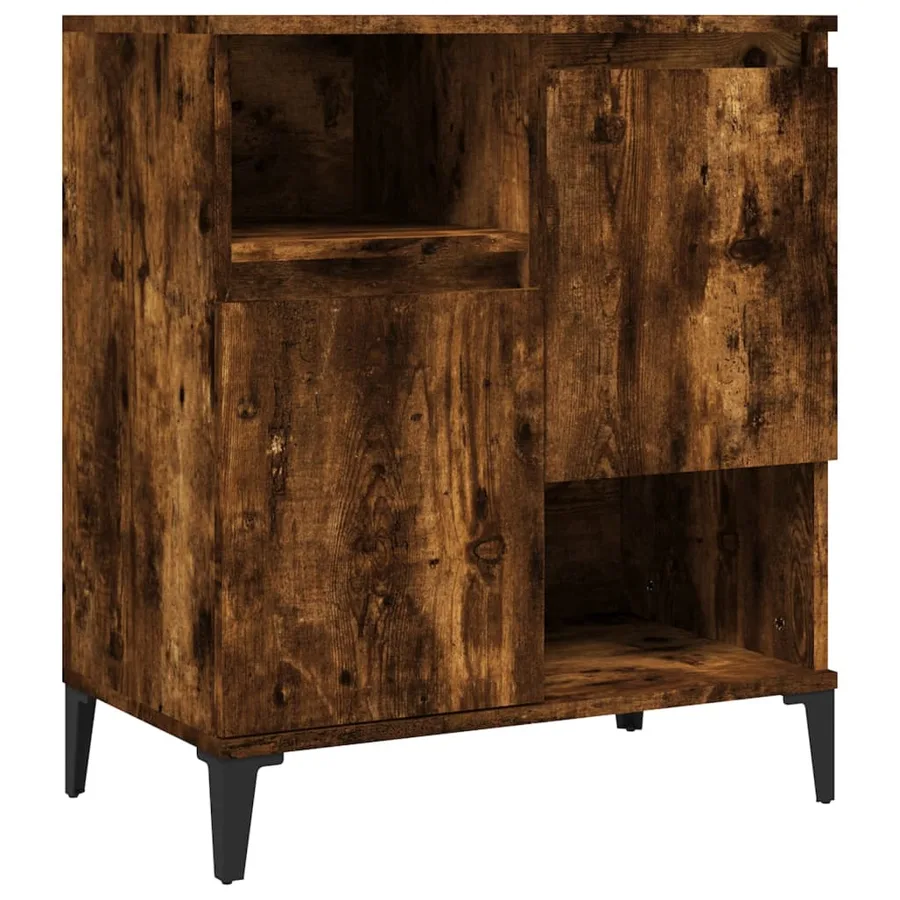 Buffets 3 pcs chêne fumé 60x35x70 cm bois d'ingénierie - 5