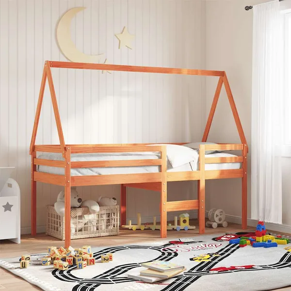 Toit de lit pour enfants 199x95,5x88 cm bois de pin massif