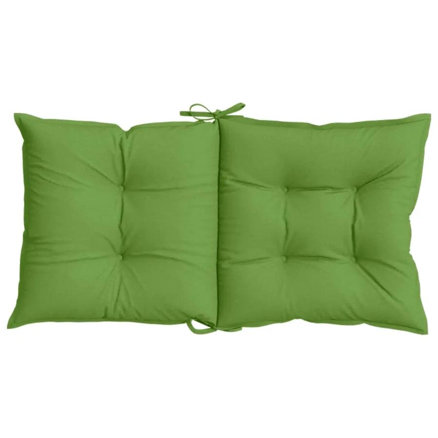 Coussins de chaise à dossier bas lot de 2 vert mélangé tissu - 7