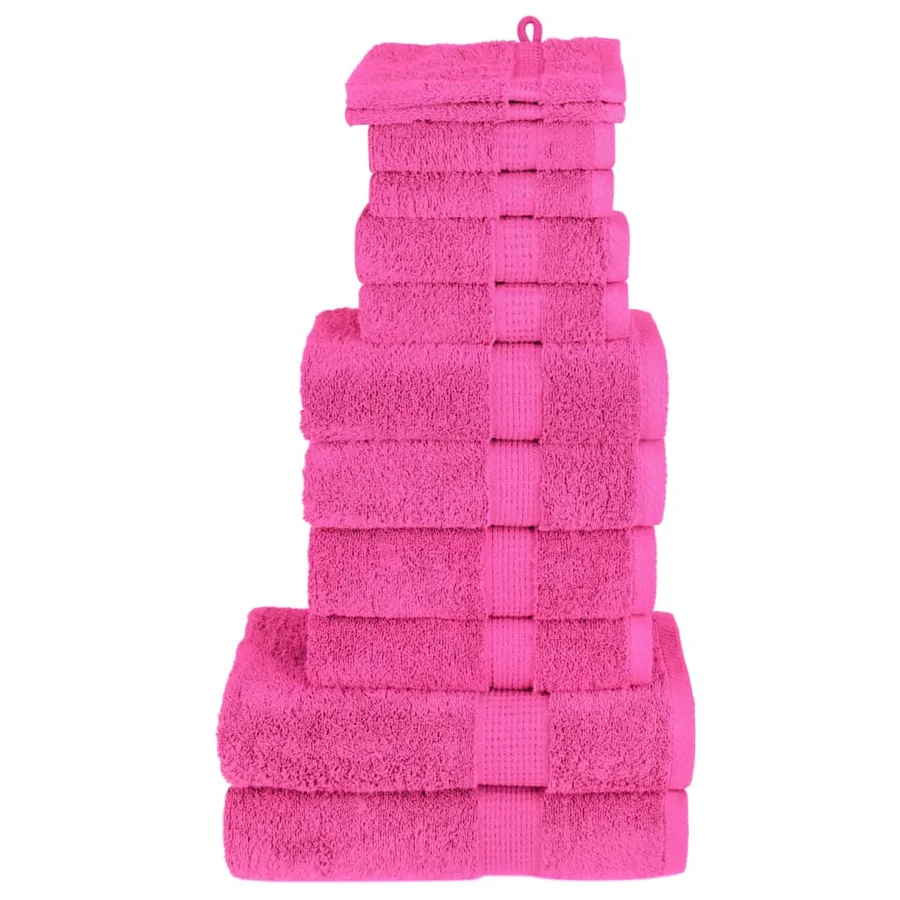 Ensemble de serviettes de qualité supérieure SOLUND 12 pcs rose