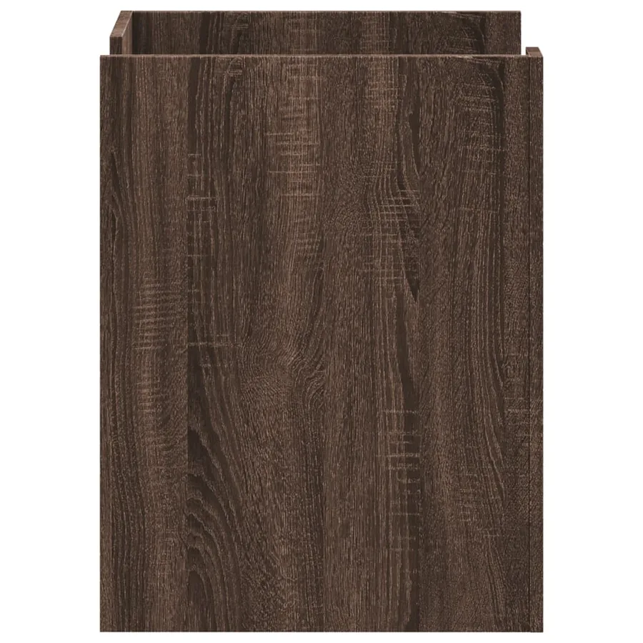Table de chevet chêne marron 45x50x65 cm bois d'ingénierie - 5