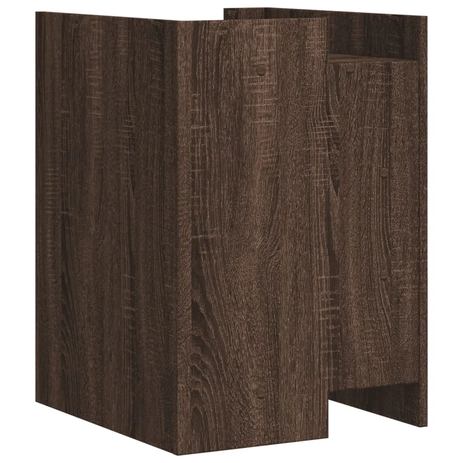 Table de chevet chêne marron 45x50x65 cm bois d'ingénierie - 6