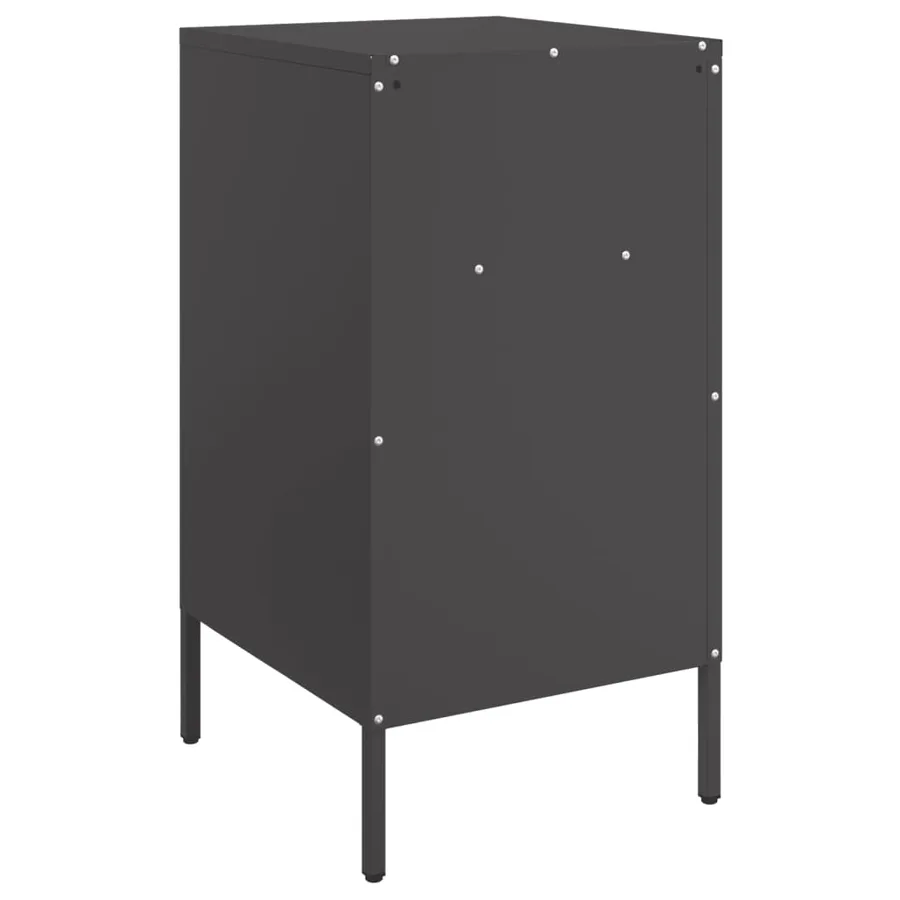 Tables de chevet 2 pcs noir 36x39x68 cm acier - 8