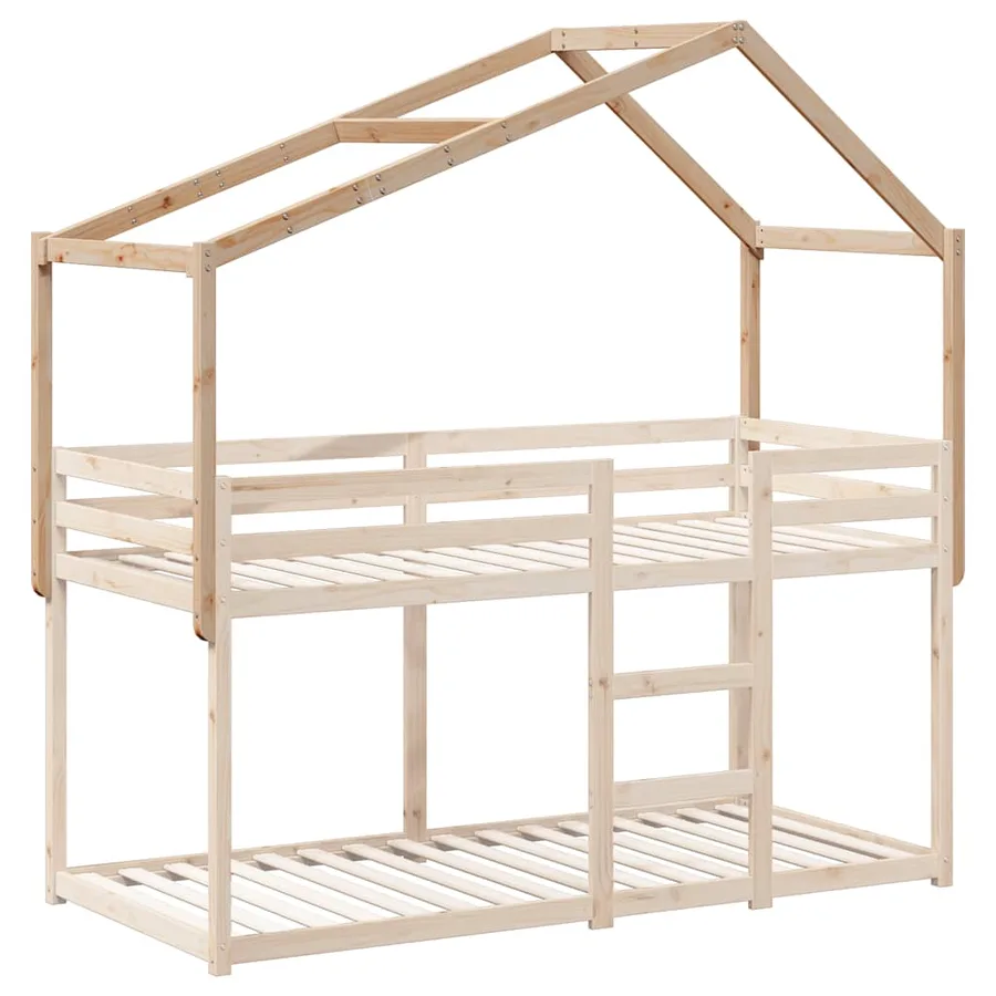 Toit de lit pour enfants 203x95,5x142 cm bois de pin massif - 3