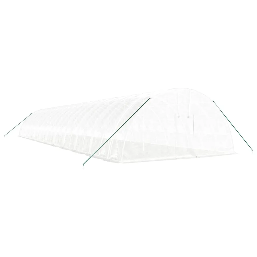 Serre avec cadre en acier blanc 132 m² 22x6x2,85 m - 3