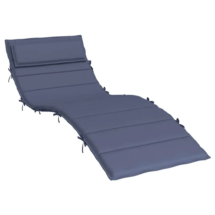 Coussin de chaise longue bleu marine 180x60x4 cm tissu oxford - 2