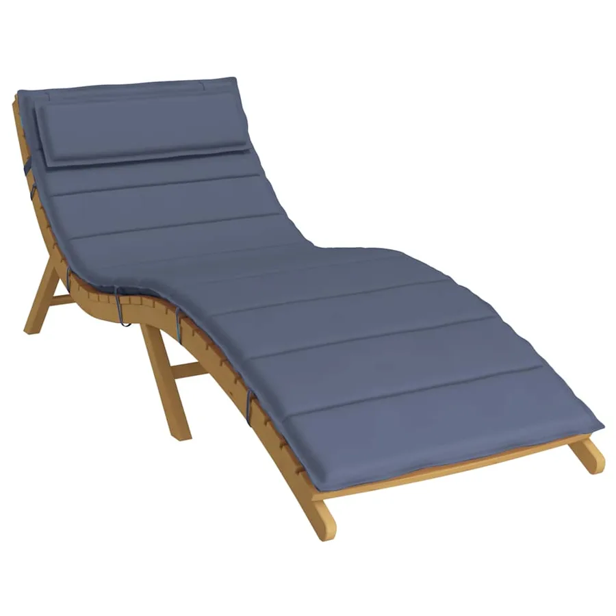Coussin de chaise longue bleu marine 180x60x4 cm tissu oxford - 3