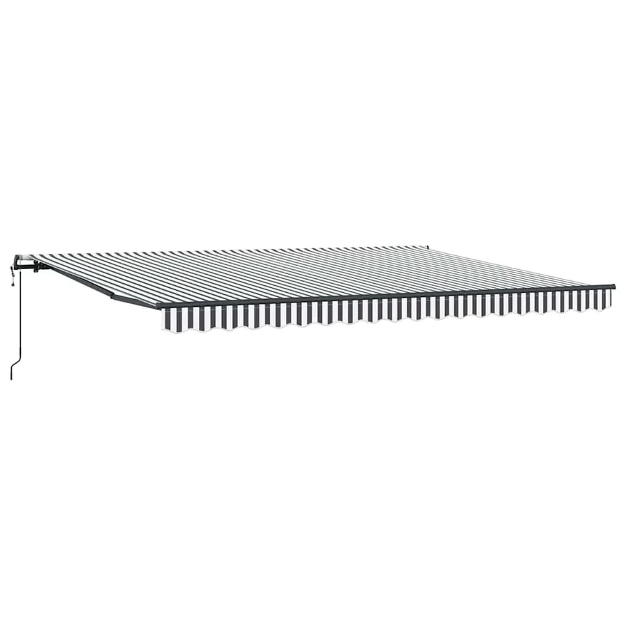Auvent rétractable automatique anthracite et blanc 450x300 cm - 2