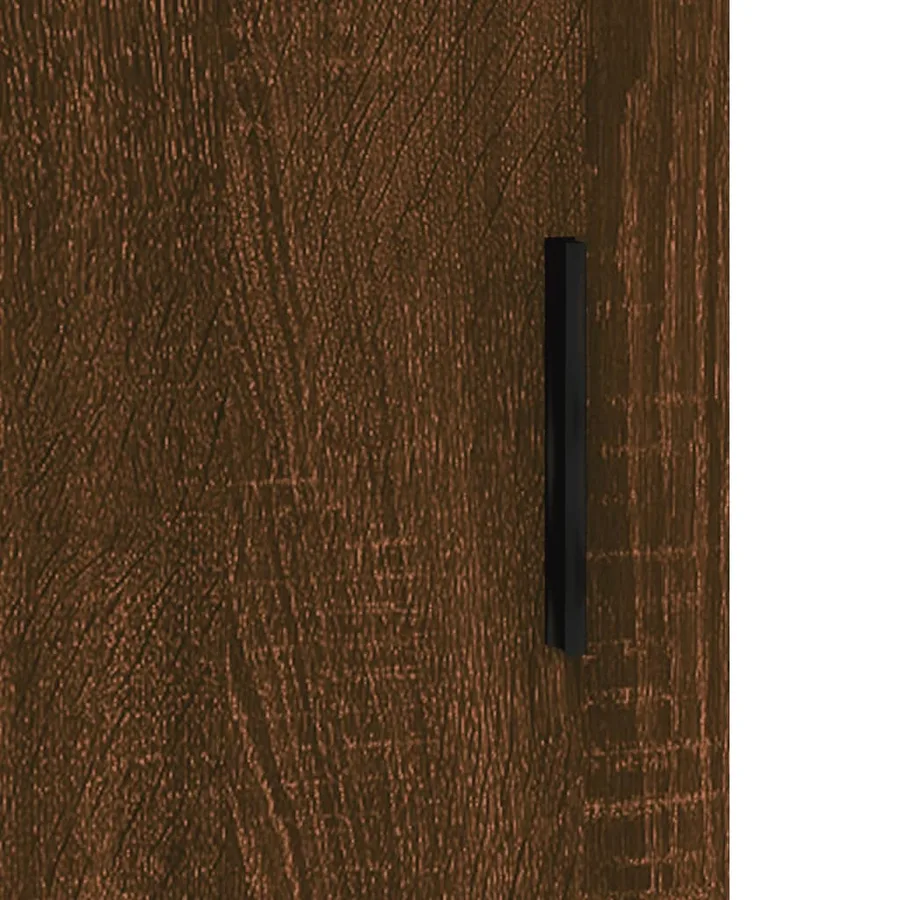 Buffet chêne marron 69,5x34x90 cm bois d'ingénierie - 11