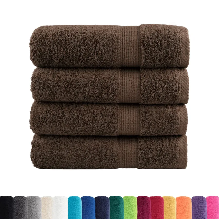 Serviettes de bain de qualité supérieure SOLUND 4 pcs marron - 2