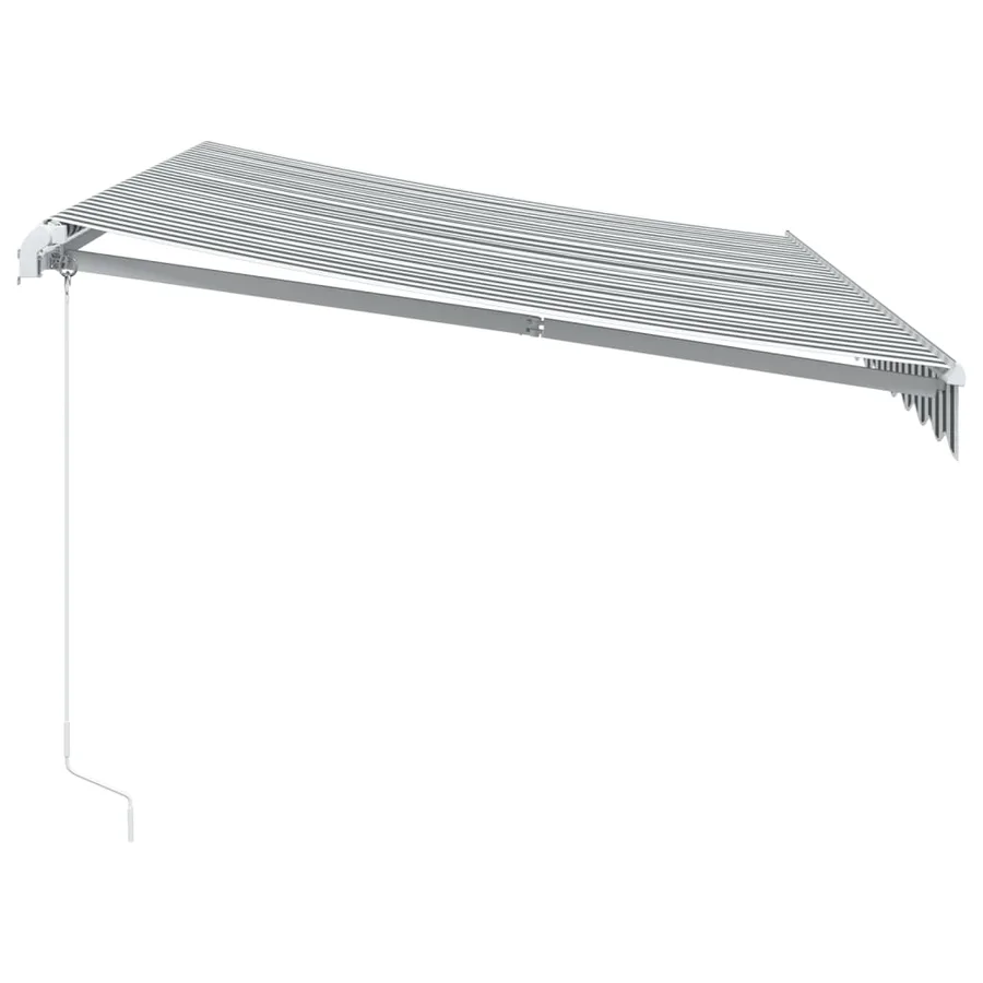 Auvent manuel rétractable avec LED anthracite blanc 350x250 cm - 5