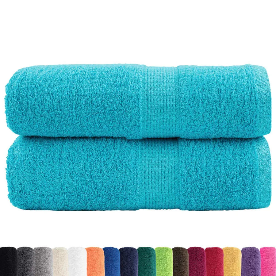Serviettes de toilette premium SOLUND 2 pièces Turquoise 30 x 30 cm 600 g/m² - 2