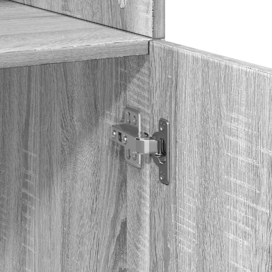 Buffet haut sonoma gris 70x42,5x185 cm bois d'ingénierie - 6