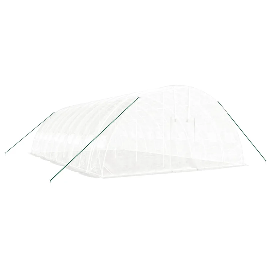 Serre avec cadre en acier blanc 60 m² 10x6x2,85 m - 3