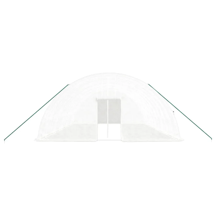 Serre avec cadre en acier blanc 60 m² 10x6x2,85 m - 4