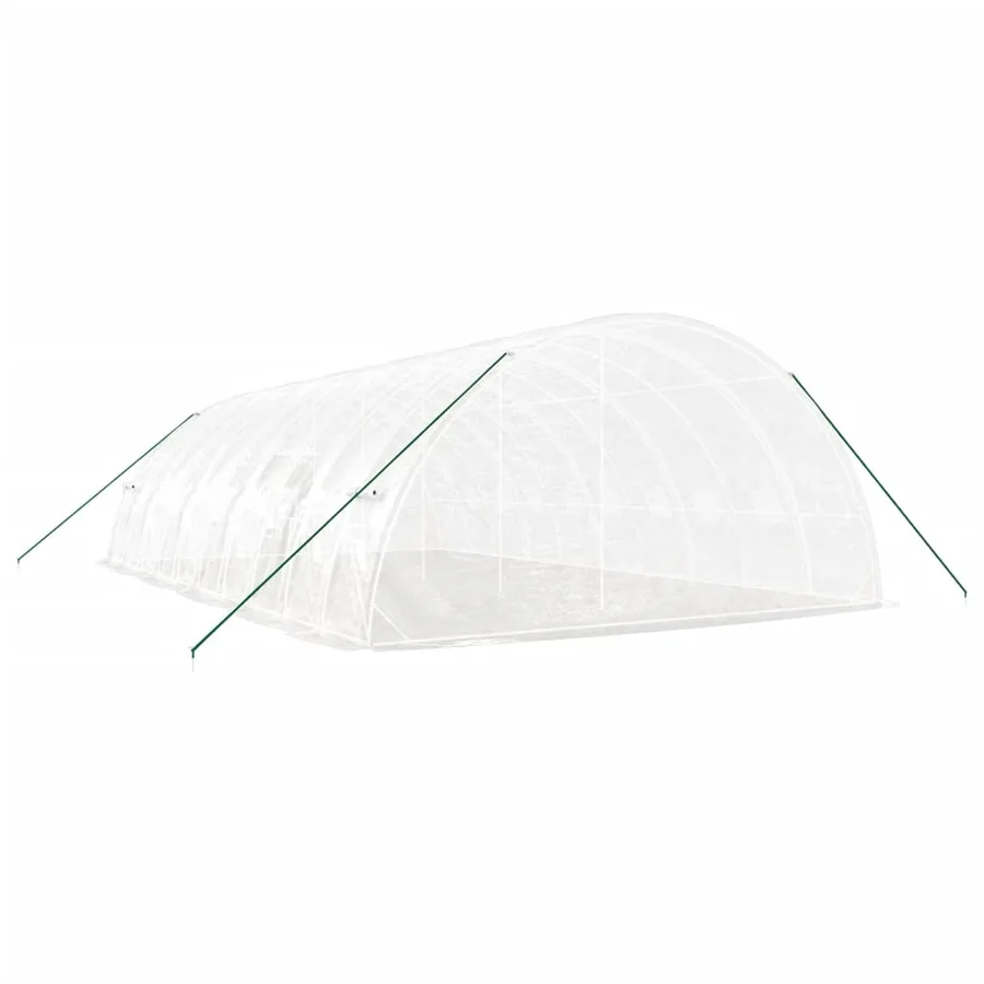 Serre avec cadre en acier blanc 60 m² 10x6x2,85 m - 6