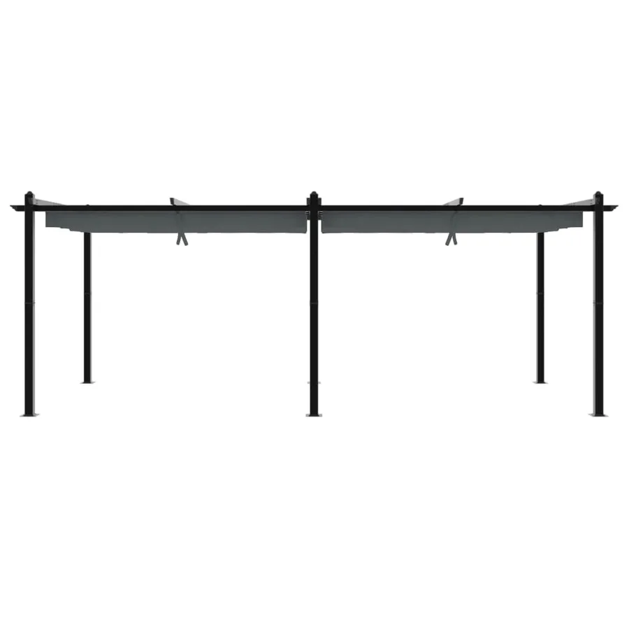 Tonnelle avec toit rétractable anthracite 3x6 m aluminium - 4
