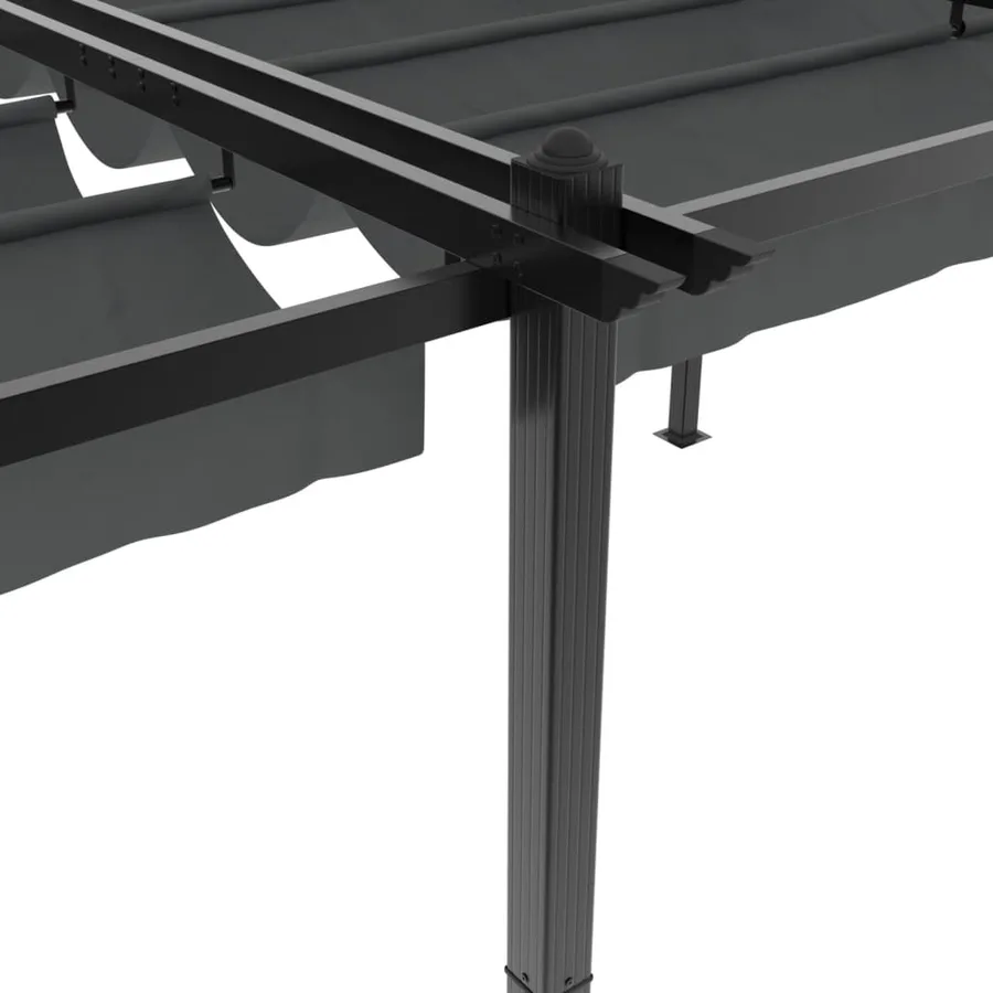 Tonnelle avec toit rétractable anthracite 3x6 m aluminium - 8