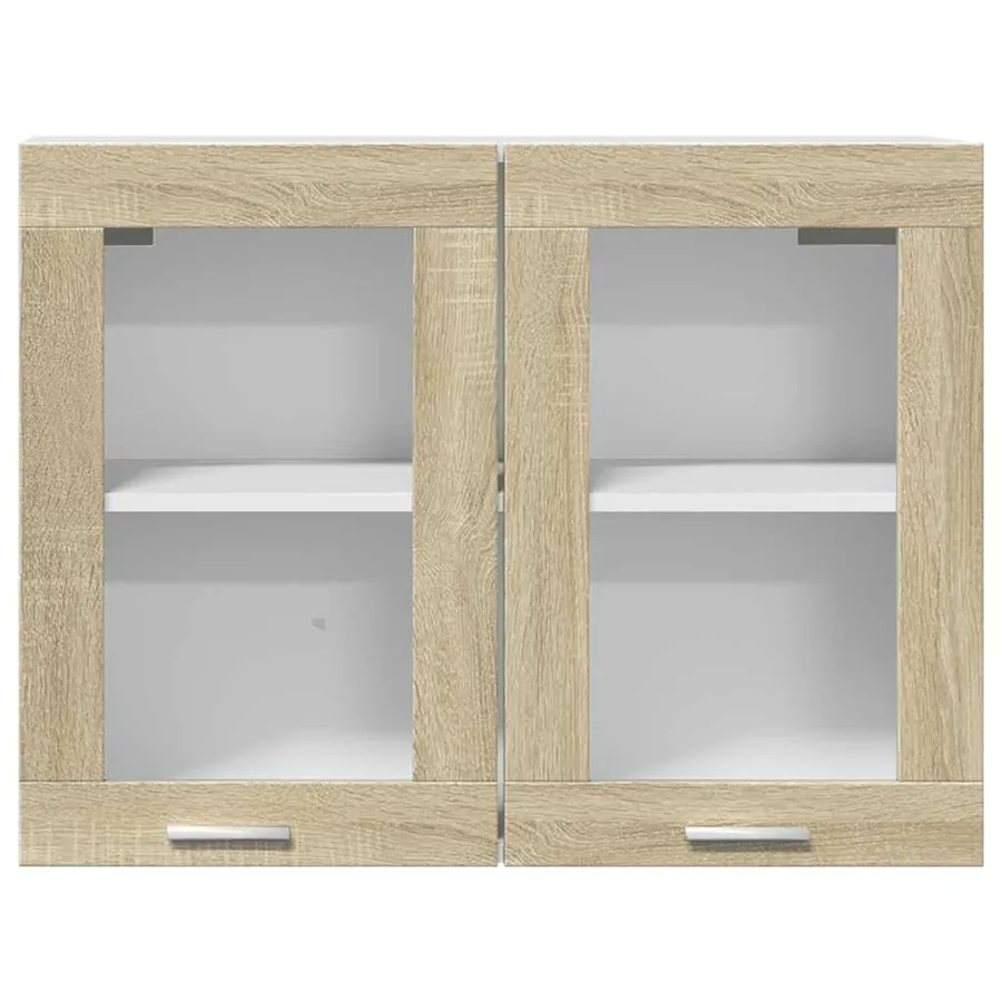 Vitrine suspendue "Lyon" Chêne Sonoma 80 x 31 x 60 cm Bois d'ingénierie - 5