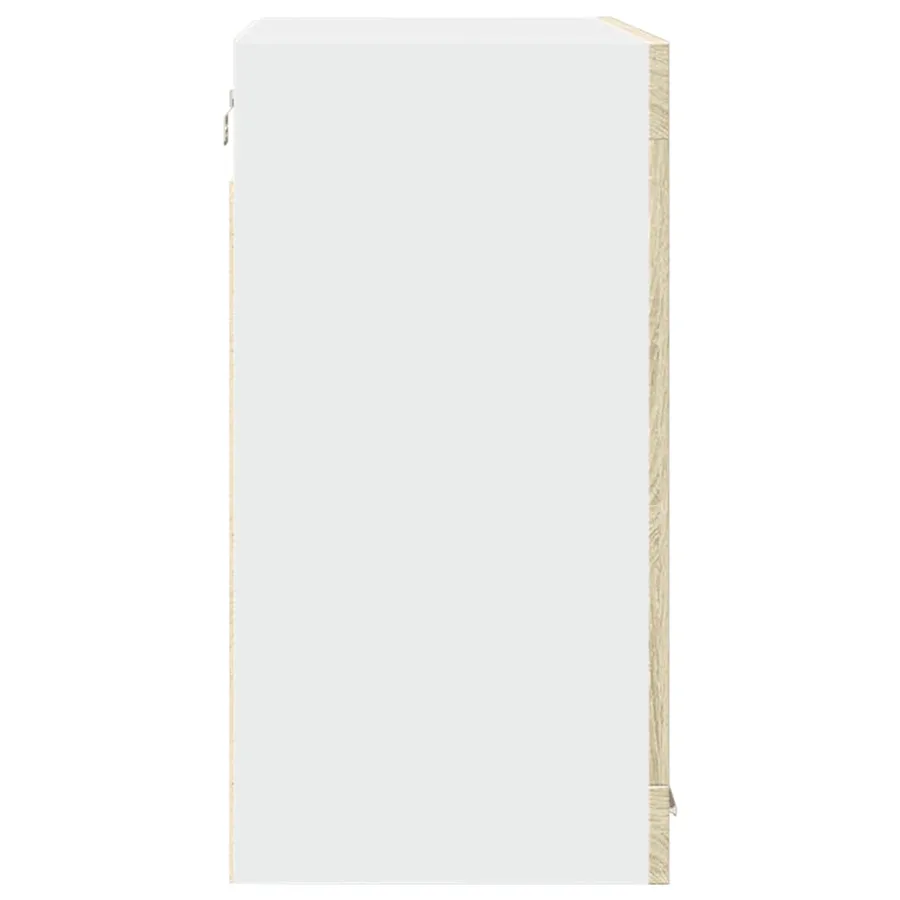 Vitrine suspendue "Lyon" Chêne Sonoma 80 x 31 x 60 cm Bois d'ingénierie - 7