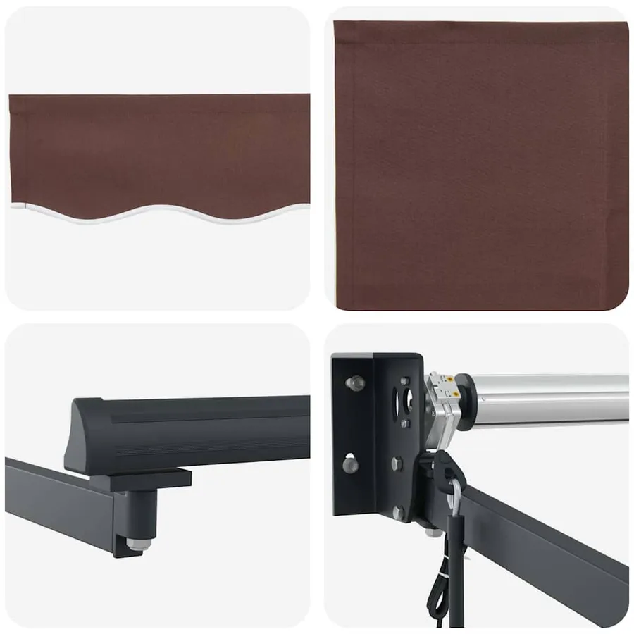 Auvent rétractable automatique marron 450x300 cm - 10