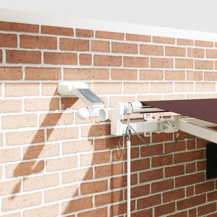 Auvent rétractable automatique avec LED marron 450x300 cm - 4