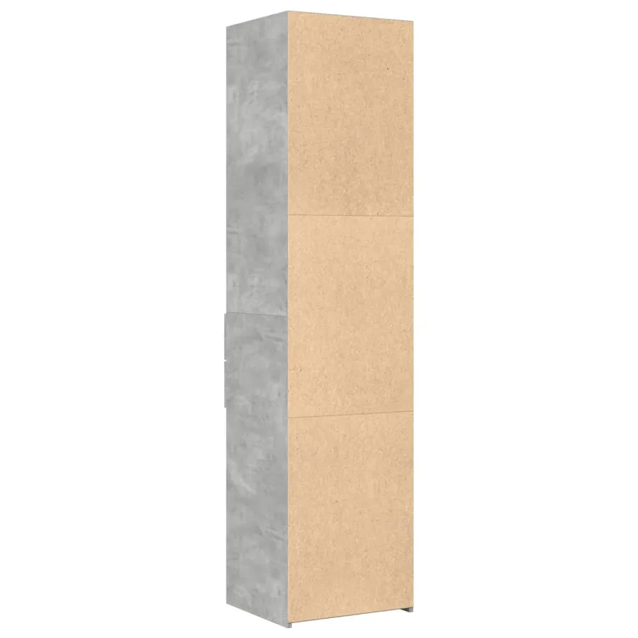 Buffet haut gris béton 45x42,5x185 cm bois d'ingénierie - 6