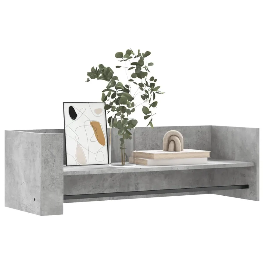Étagère murale gris béton 100x35x30,5 cm bois d'ingénierie - 3