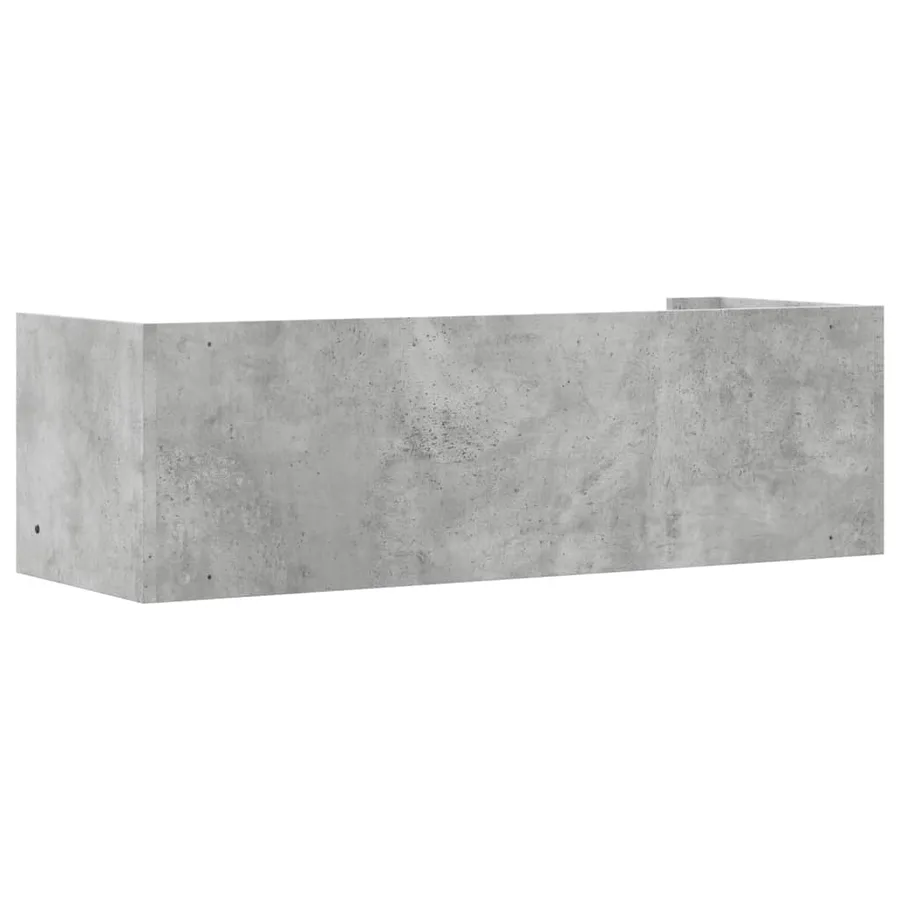 Étagère murale gris béton 100x35x30,5 cm bois d'ingénierie - 6