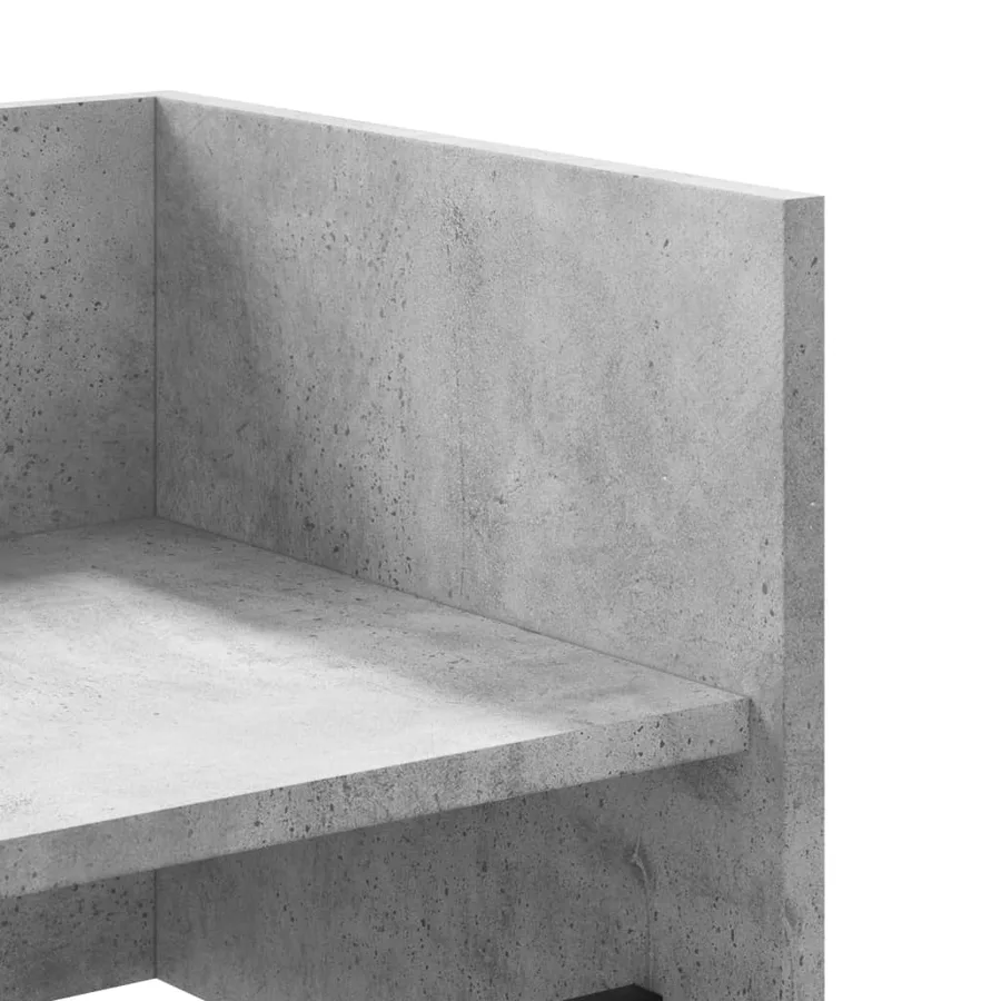 Étagère murale gris béton 100x35x30,5 cm bois d'ingénierie - 7