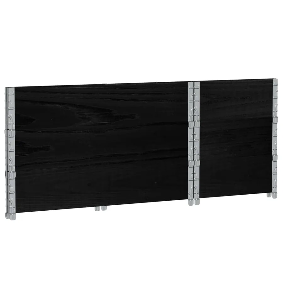 Jardinière noir 100x50 cm bois massif de pin - 6