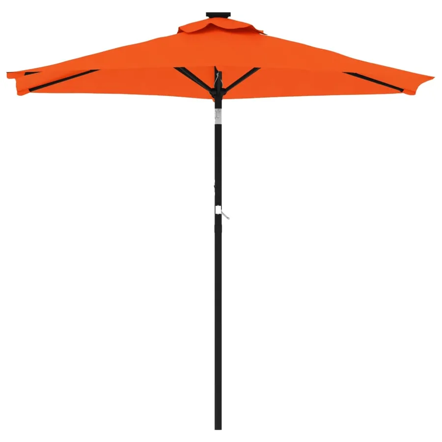 Parasol de jardin avec mât en acier terre cuite 225x225x212 cm - 3