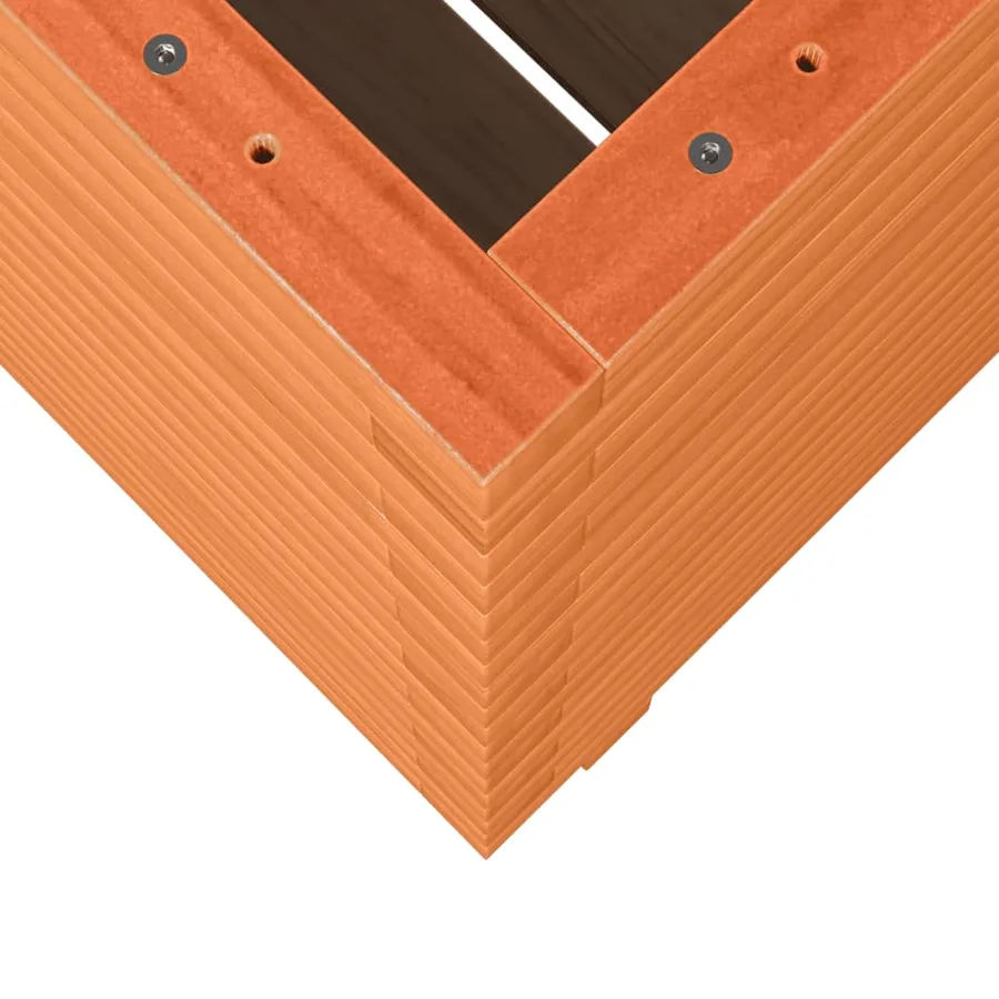 Jardinière cire marron 50x50x72 cm bois de pin massif - 8