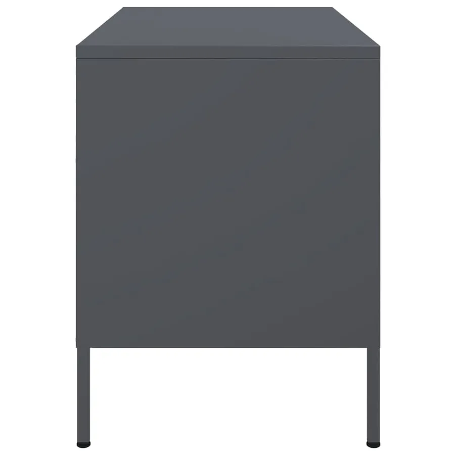 Meuble TV anthracite 68x39x50,5 cm acier - 7