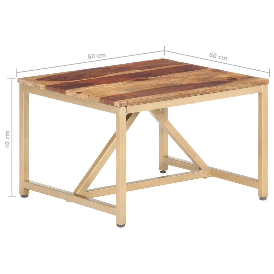 Table d'appoint 60x60x40 cm Bois massif - 7