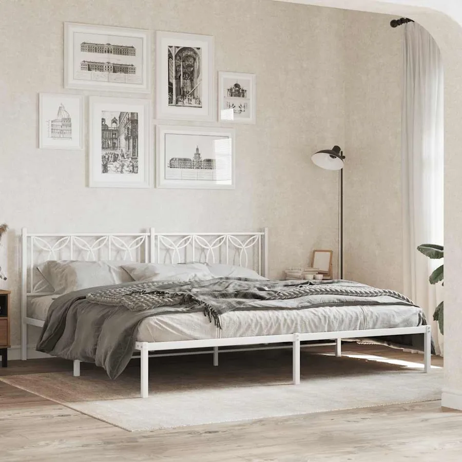 Tête de lit de remplacement métal blanc 200 cm - 3