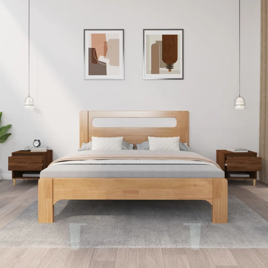 Tables de chevet 2 pcs Chêne brun 50x46x50 cm Bois d’ingénierie - 3