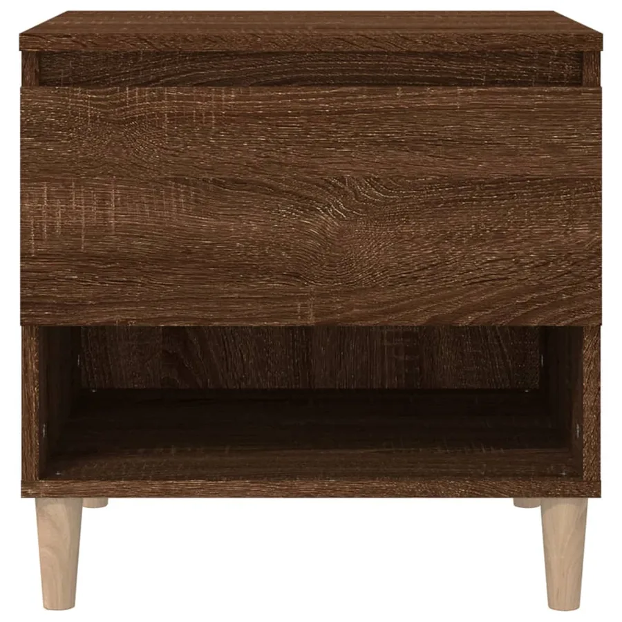 Tables de chevet 2 pcs Chêne brun 50x46x50 cm Bois d’ingénierie - 5