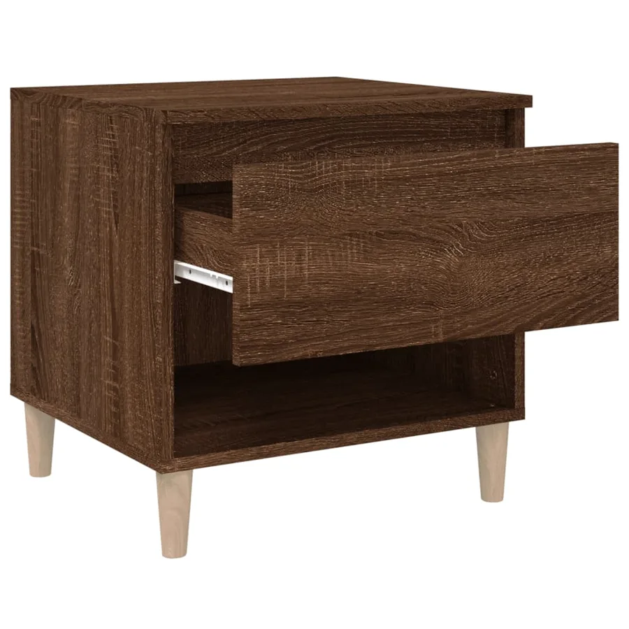Tables de chevet 2 pcs Chêne brun 50x46x50 cm Bois d’ingénierie - 7