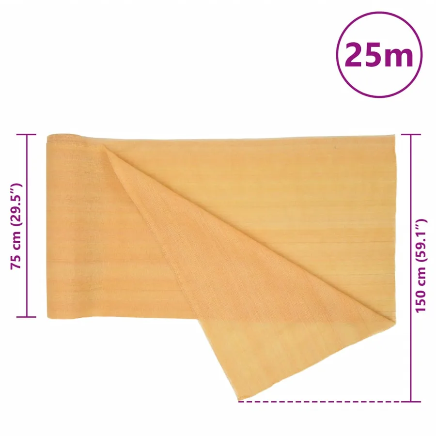 Filet brise-vue sable 1,5x25 m PEHD 150 g/m² - 8