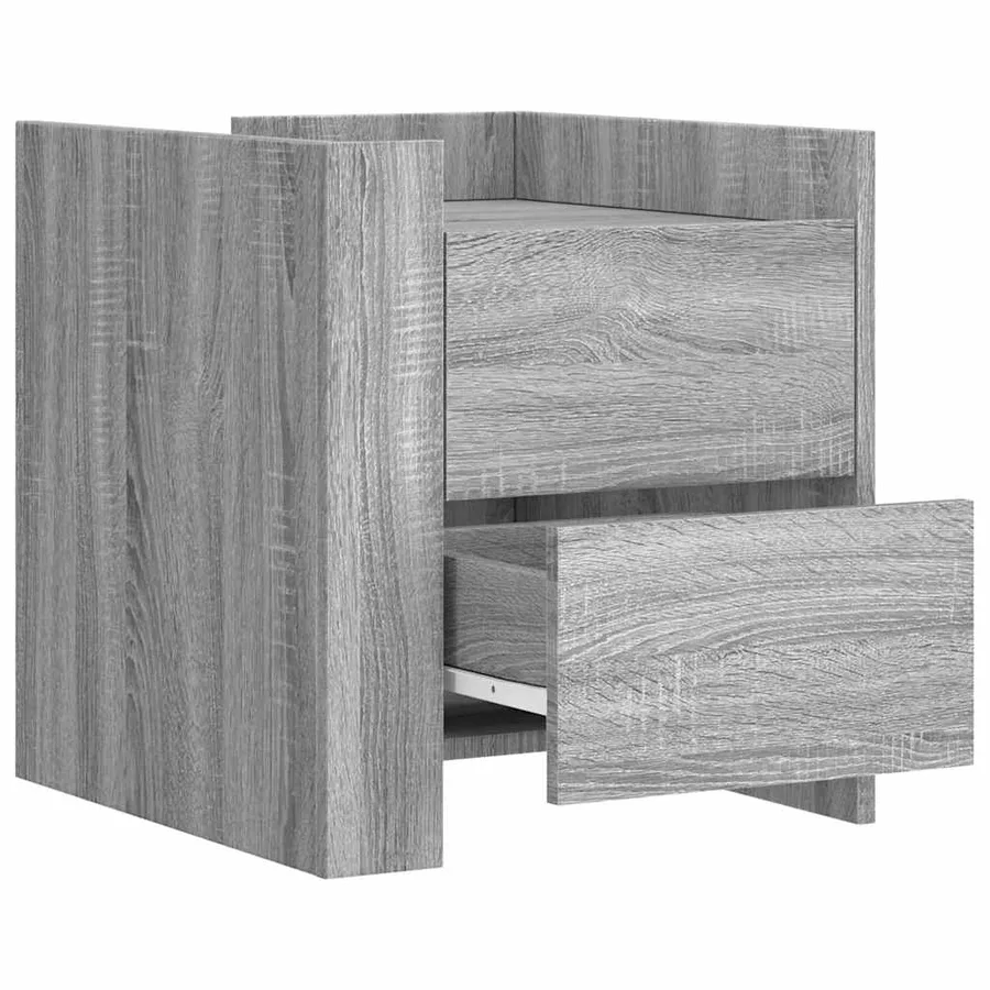 Table de chevet sonoma gris 45x50x50 cm bois d'ingénierie - 7