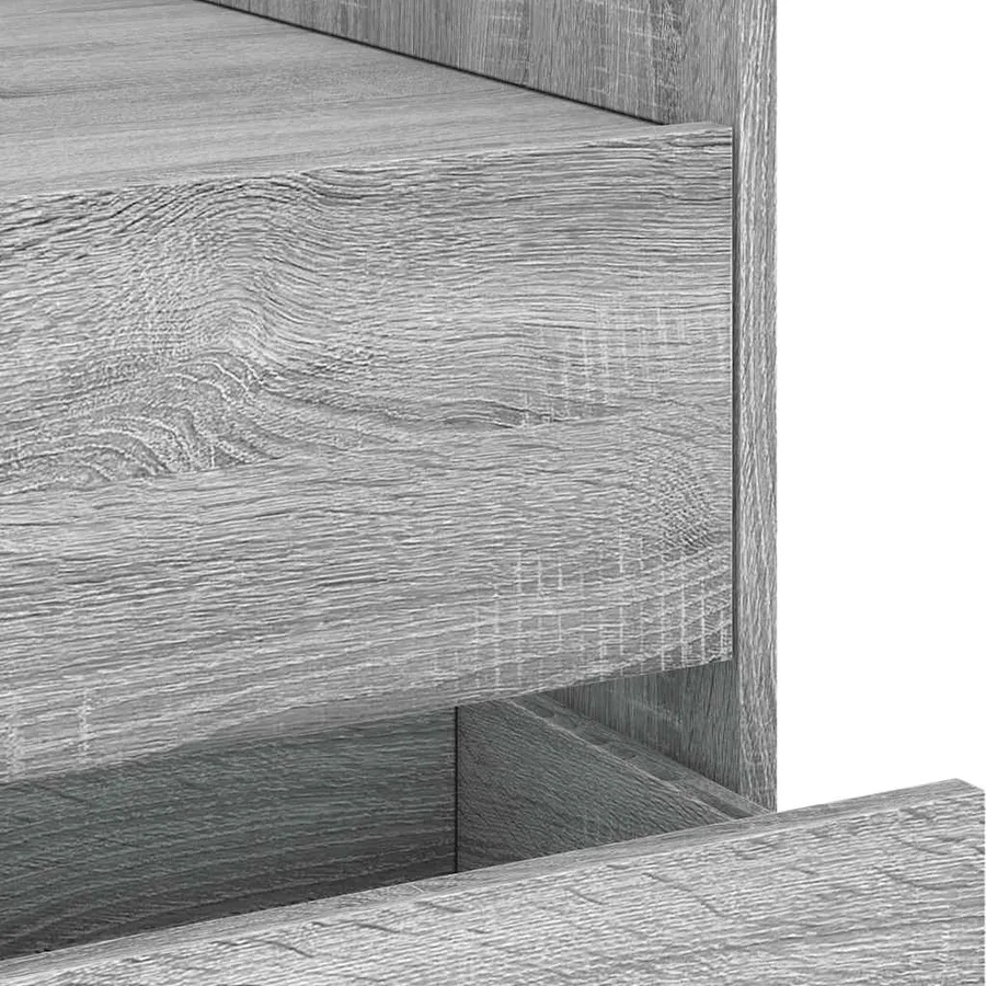 Table de chevet sonoma gris 45x50x50 cm bois d'ingénierie - 9