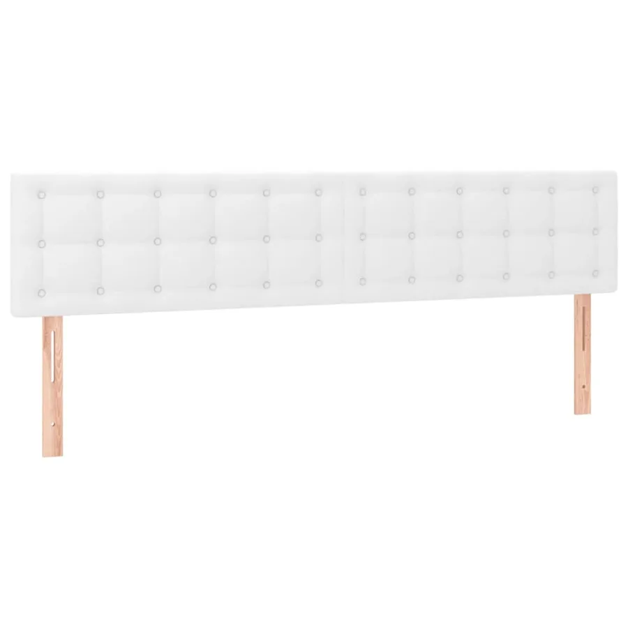 Sommier à lattes de lit avec matelas Blanc 200x200cm Similicuir - 6