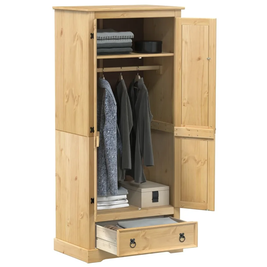 Garde-robe Corona 76x50x170 cm bois de pin massif