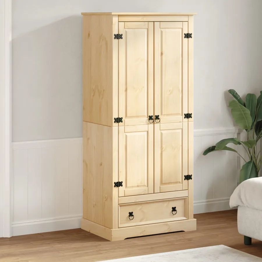 Garde-robe Corona 76x50x170 cm bois de pin massif - 3