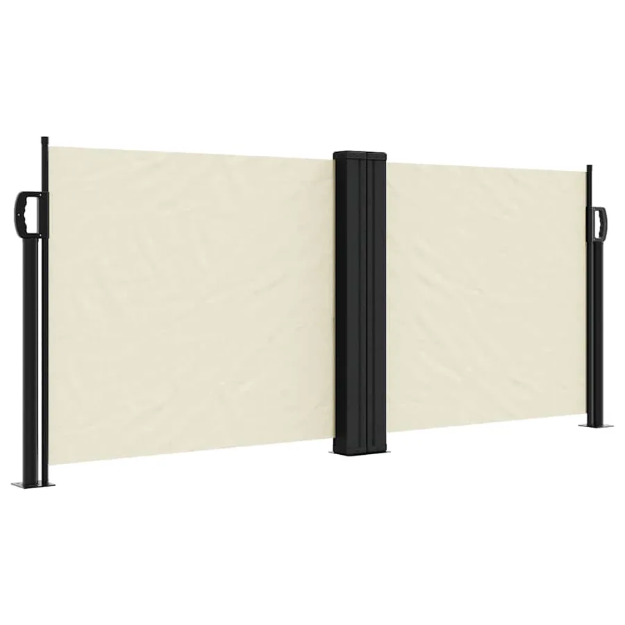 Auvent latéral rétractable crème 100x1000 cm - 2